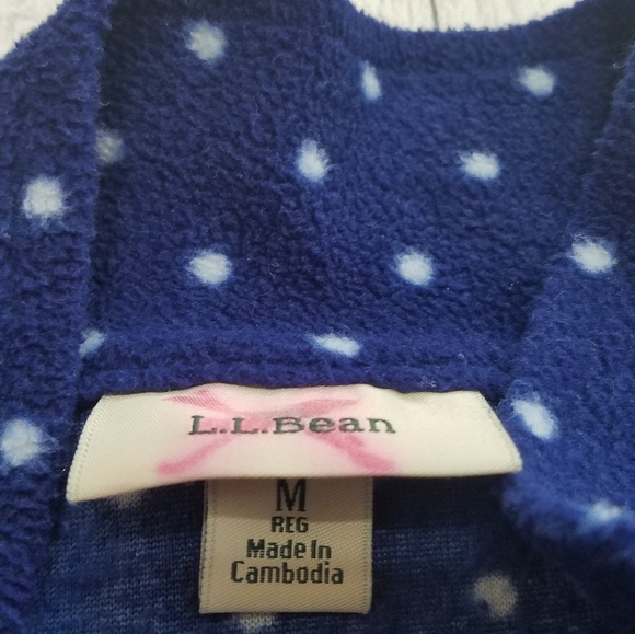 L.L. BEAN Med Women's Polka dot fleece - Picture 4 of 7